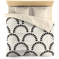 Art Deco Geometric Creme Und Schwarz Bettbezug von Repetu