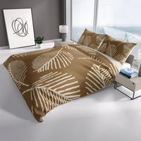 Bettbezug Im Mono-Print-stil Mit Zerstreutem Blättermuster von Repetu