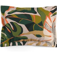 Moderne Monstera Dschungel Pflanzen Illustration Kissen Sham von Repetu