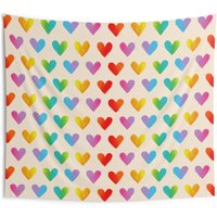 Regenbogen Herzen Ombre Textur Wandteppich Regenbogen Herzen Ombre Textur Wandteppich von Repetu