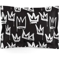 Schwarz-Weiß-Graffiti Hip Hop Street Art Style Pillow Sham von Repetu