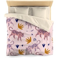 Süßer Tiger Katze Muster Print Bettbezug Süßer Tiger Katze Muster Print Bettbezug von Repetu
