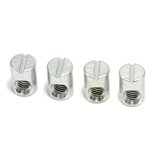 ReplacementScrews Kreuzdübel Zylindermuttern kompatibel mit IKEA Teil 100514 (SUNDVIK, MYDAL, HASSELVIKA) (4 Stück) von ReplacementScrews