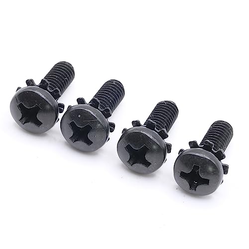 ReplacementScrews Standschrauben kompatibel mit LG OLED55BXPUA (OLED55BXPUA.AUS) - 4 Stück, 1/4 in x 2 in, Schwarzoxid, Flachkopf, Rechtsgewinde, Metrisch, Kohlenstoffstahl von ReplacementScrews