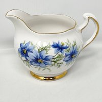 Colclough China Nigella Blaue Blumen - Milchkännchen 7878 von Replacements4U