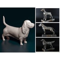 Personalisierte Basset Hound Dog Statue von ReplicaDogs