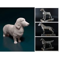 Personalisierte Langhaar Dackel Hund Statue von ReplicaDogs