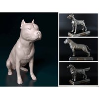 Personalisierte Pitbull Dog Statue von ReplicaDogs