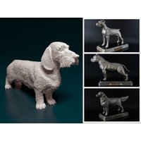 Personalisierte Wire Haired Dackel Hund Statue von ReplicaDogs