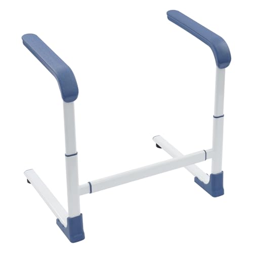 Stehhilfe-Handlauf Grau 3-Stufig Höhenverstellbar Kohlenstoffstahl 150kg Belastbar Anti-Rutsch-Griff Freistehend Für Sofa Stuhl Schlafzimmer Bad Senioren Behinderte Schwangere Sicheres Aufstehen von Repomanda