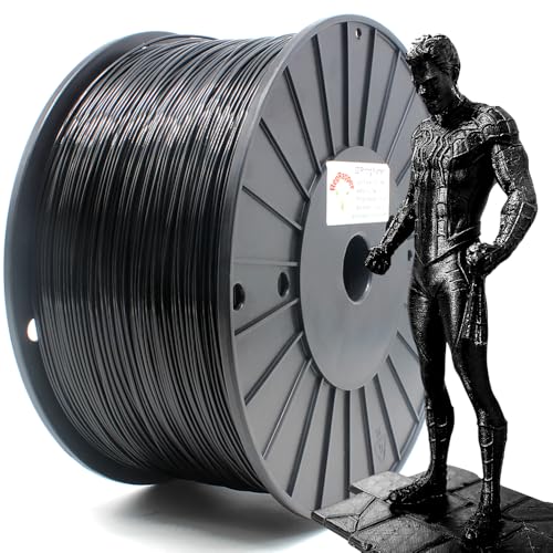 RepRapper PLA Plus Filament 1,75 mm, PLA Pro 3D Drucker-Filament, 6,6 LBS (3 kg) PLA+ Spule, Maßgenauigkeit +/- 0,03 mm für FDM-Drucker, Schwarz von Reprapper