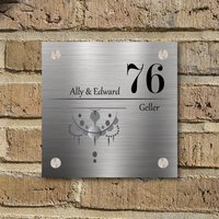 Individuelles Türschild, Hausnummer, Chices Wohndekor, Einzigartiges Geschenk von RepriseReply