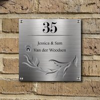 Personalisiertes Namensschild, Gemeinsames Einzugsgeschenk, Abschiedsgeschenk, Straßennummernschild, Türverkleidung, Familiennamenschild von RepriseReply