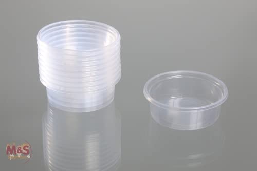 REPTI ZOO Reptizoo Ersatzbecher KLAR Ø 50mm - passend für Reptizoo Futterhalter doppelt (SX01-4) Anzahl 100er Pack von REPTI ZOO
