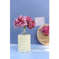 Vase Flasche Aus Wiener Geflecht Diy Rechteckig - Geschenk Vielseitig Einsetzbar von Requisitenfundus