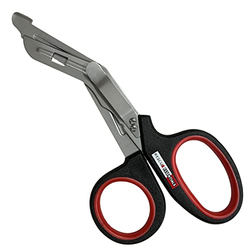 Rescue Essentials Hochwertige Thin Line EMT-Schere, 19,1 cm, mit Clip (dünne rote Linie) von Rescue Essentials