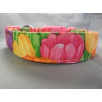 Hundehalsband Cute Frühjahr Tulpen von RescueMeCollars