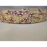 Hundehalsband Land Weihnachtsplätzchen Zuckerstangen von RescueMeCollars