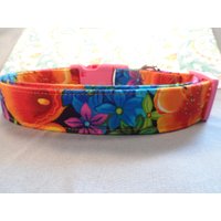 Hundehalsband Psychedelic Groovy Bunte Blumen von RescueMeCollars