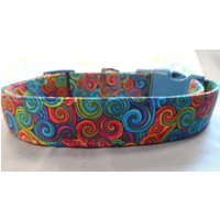 Hundehalsband Psychedelic Groovy Color Swirls von RescueMeCollars