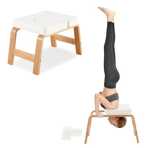 ReseeZac Yoga Hocker Kopfstand Yoga Headstand Hocker Inversion Stuhl für Home und Gym Yoga Equipment - PU Matte, Weiß ReseeZac Yoga Hocker Kopfstand Yoga Headstand Hocker Inversion Stuhl für Home und Gym Yoga Equipment - PU Matte, Weiß von ReseeZac