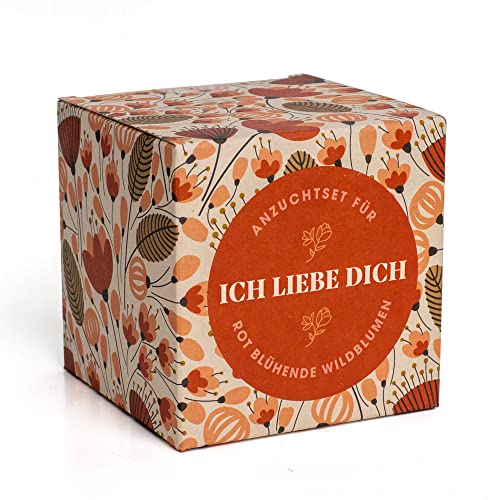 Resetea ANZUCHTSET ICH LIEBE DICH, Mohnblumen, Roten Lein und Bartnelken von Resetea