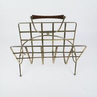 Messing Zeitungsständer, Wohnzimmer Decor Rack von ReshapedSpaces