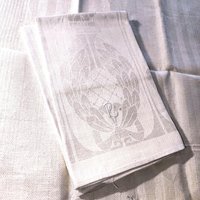 2 X Antike Küchenhandtücher Damast Leinentücher Glänzend Leinen Handtücher Leinendamast Küche Tuch Tea Towels 1920Er von Residenzler