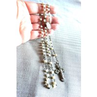 Antiker Perlmutt Rosenkranz Um 1920 Rom Pilger Kreuz Christus von Residenzler