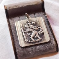 Schutzamulett Pilgermedaille Antik Hl. Christopherus St.christopher 1930Er von Residenzler