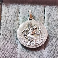 Schutzamulett Pilgermedaille Antik Hl. Christopherus St.christopher Von Kloster Vierzehnheiligen Bayern 1930Er von Residenzler