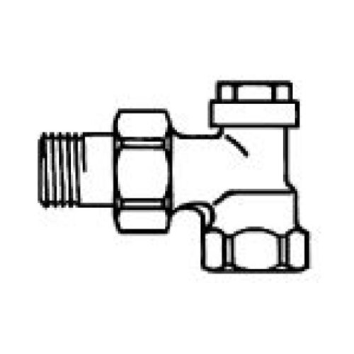 Honeywell Radiator Verschraubung Verafix 1/2 Eck vernickelt mit Entleerung, V2400E0015 von Resideo