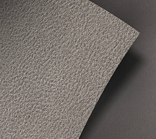 Resimdo Premium Wild (Grey Grained Leather, 10m x 1,22m) Klebefolie Fliesenfolie Möbelfolie Industriestandard Antibakteriell Wasserfest Robust Wiederablösbar von Resimdo