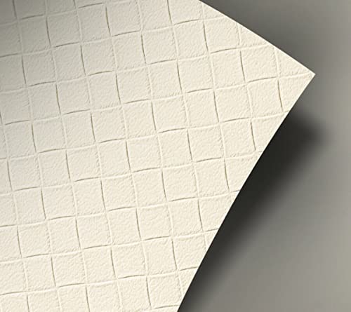 Resimdo Premium Wild (Rhombus Leather White, 20m x 1,22m) Klebefolie Fliesenfolie Möbelfolie Industriestandard Antibakteriell Wasserfest Robust Wiederablösbar von Resimdo
