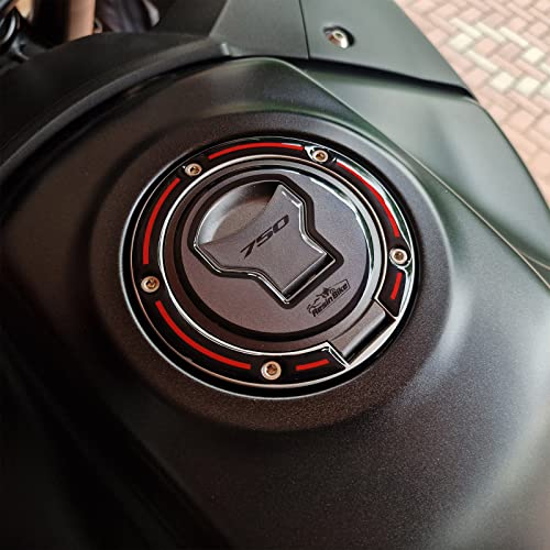 Resin Bike Aufkleber Kompatibel mit Honda Transalp XL 750 2023-2025 Motorrad Tankdeckel Schutz vor Stößen und Kratzern. Resin 3D Aufkleber Neutral Metallic von Resin Bike