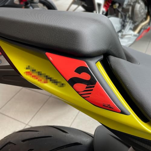Resin Bike Aufkleber Motorrad Kompatibel Mit Aprilia Tuono-RS 660 2020-2023. Motorrad hinterer Passagiergreifer vor Stößen und Kratzern. 3D Klebstoff Harz Aufkleber Set - Stickers Made in Italy von Resin Bike