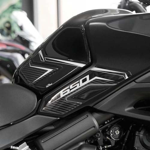 Resin Bike Aufkleber Motorrad Kompatibel Mit Kawasaki Versys 650 2022-2025. Motorrad Seitenschutzgitter Tank-Schutzfolie vor Stößen und Kratzern. Aufklebersatz 3D-Harzklebstoff Made in Italy von Resin Bike