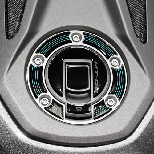 Resin Bike Aufkleber Motorrad Kompatibel Mit Yamaha MT-09 2024-2025 Midnight Cyan. Schutz Motorrad Tankdeckelschutz vor Stößen und Kratzern. Aufklebersatz 3D-Harzklebstoff - Stickers Made in Italy von Resin Bike