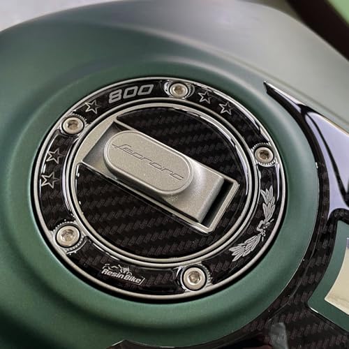 Resin Bike Aufkleber für Motorrad Kompatibel mit Benelli Leoncino 800 2022-2025. Tankdeckelschutz vor Stößen und Kratzern. 3D-Harzklebstoff – Stickers - Made in Italy von Resin Bike