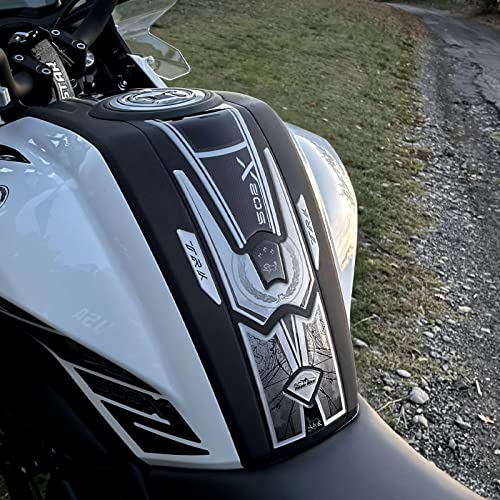 Resin Bike Aufkleber für Motorrad Kompatibel mit Benelli TRK 502 X 2020 2022 Metall. Tankabdeckung vor Stößen und Kratzern. 3D-Harzklebstoff Hergestellt in Italien - Stickers von Resin Bike