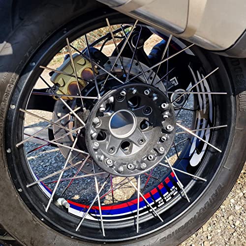 Resin Bike Aufkleber für Motorrad Kompatibel mit Bmw R 1250 GS Adventure Rallye 2021-2024. Felgenschutz 17 und 19 Zoll vor Stößen und Kratzern. 3D-Aufkleber-Set. Stickers - Made in Italy von Resin Bike
