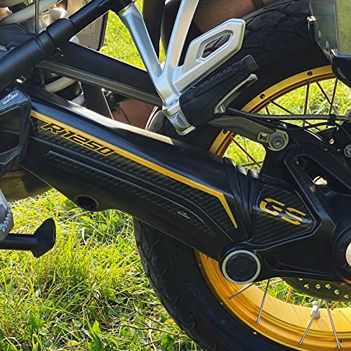 Resin Bike Aufkleber für Motorrad Kompatibel mit Bmw R 1250 GS - GS Adventure 2021-2023. Schutz Motorrad Hinterradschwinge vor Stößen und Kratzern. Aufklebersatz 3D-Harzklebstoff - Gold Stickers von Resin Bike