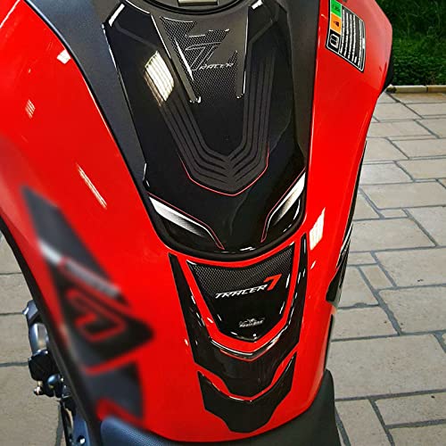 Resin Bike Aufkleber für Motorrad Kompatibel mit Yamaha Tracer 7 2021. Tankabdeckung vor Stößen und Kratzern. 3D-Harzklebstoff. Motorrad-Gadget – Stickers - Made in Italy von Resin Bike