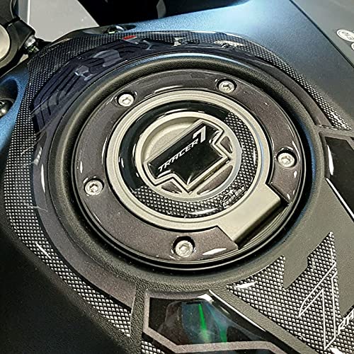 Resin Bike Aufkleber für Motorrad Kompatibel mit Yamaha Tracer 7 2021. Tankdeckelschutz vor Stößen und Kratzern. 3D-Harzklebstoff Metalleffekt – Stickers - Made in Italy von Resin Bike