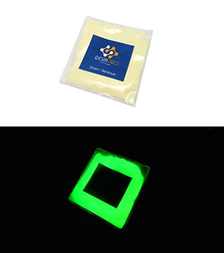 Ein weißes, phosphoreszierendes Pulver, das im Dunkeln leuchtet, Grün 20g von Resin Pro