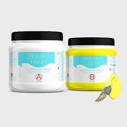 I-GUM: Silikonkautschukpaste für Formen (2Kg) Ungiftig und schnell - Kompatibel mit Epoxid, Polyurethan, Wachs, Seife, Gips, Zement - Härte 38 Shores - 100% Made in Italy von Resin Pro
