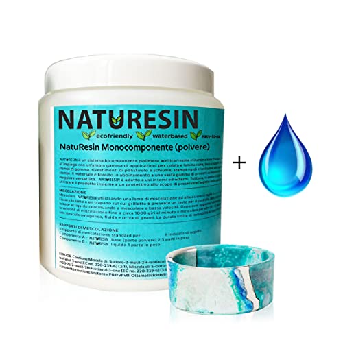 Resin Pro ® NatuResin - 1 kg Einkomponenten-Harz - Mineralharz auf Wasserbasis - zur Herstellung von Accessoires und Objekten von Resin Pro