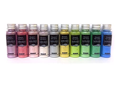 Resin Pro Sahara 10er-Set Schimmernde-Farbpigmente zum Einfärben von Harzen, Silikonen und Farben - Multicolor - 100% Made in Italy von Resin Pro