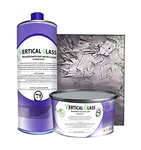 Resin Pro Vertical Glass Clear Zweikomponenten-Epoxidwandbeschichtung zum Schutz von Wänden und geneigten oder vertikalen Oberflächen von Resin Pro