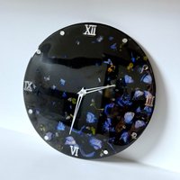 Epoxy Kunstharz Wanduhr Weihnachtsgeschenk Floral Einzigartige Einweihungsparty Geschenk Harz Jahrestag von ResinByKeti